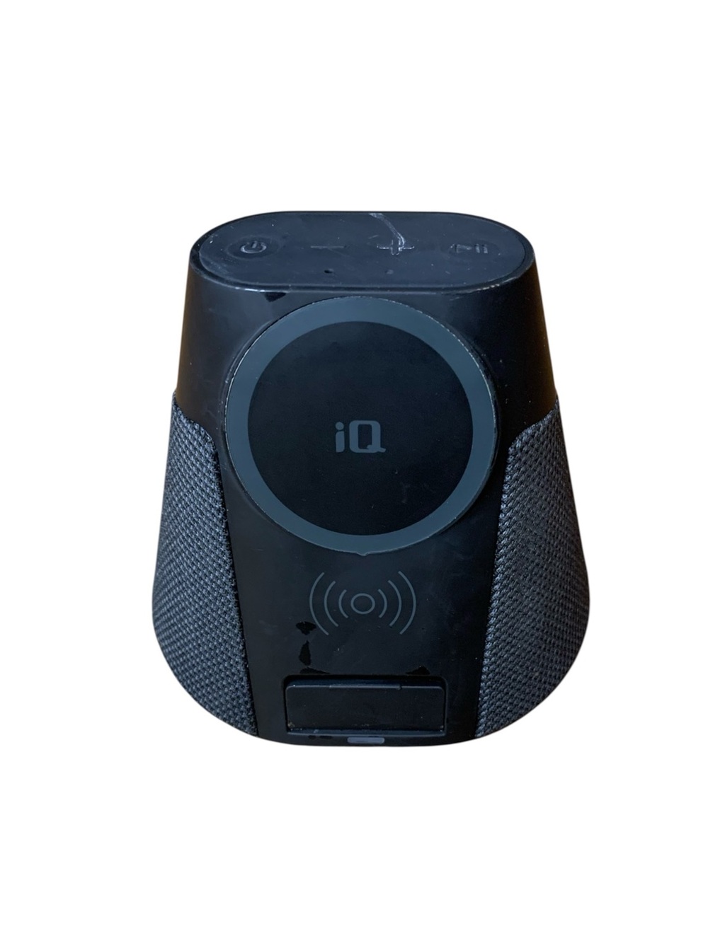 iQ Wave Bluetooth Speaker & Wireless Charger Stand - Black (No Cord)